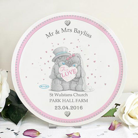 Personalised Me to You Bear Wedding Couple Plate Extra Image 1